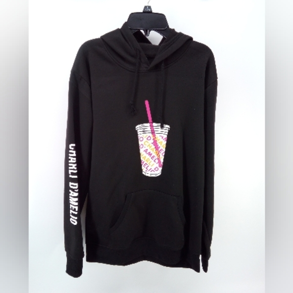 Charlie D'Amelio Merchandise Coffee Kangaroo Pouch Hoodie M Black - Picture 9 of 14